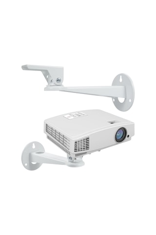 Ximistore9 Projektör Duvar Tutucu - 360 Dönebilen, 60 Yükseklik Ayarı, 20cm Maks Uzunluk, 1.5kg Yüke Dayanır, Siyah En Az 10 Adet