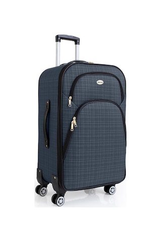 Gedox Orta Boy 4 Teker Kumaş Valiz Lacivert 1081 Lacivert