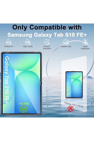 Samsung Galaxy Uyumlu Tab S10 Fe Plus 13.1 İnç Ekran Koruyucu Nano Cam