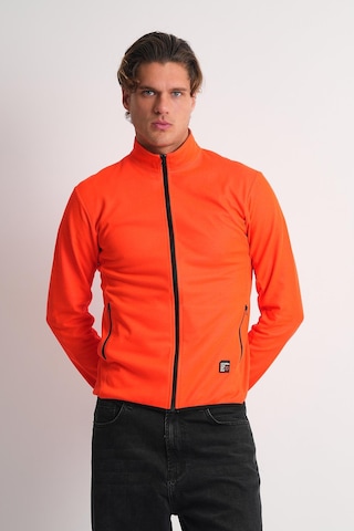 Alexandergardı Dik Yaka Cepli Fermuarlı Sporcu Hırka Turuncu