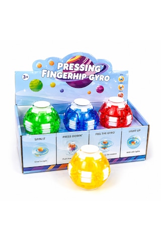 Ledt Işıklı Gyro Fidget Top Parmak Döndürme Oyuncağı