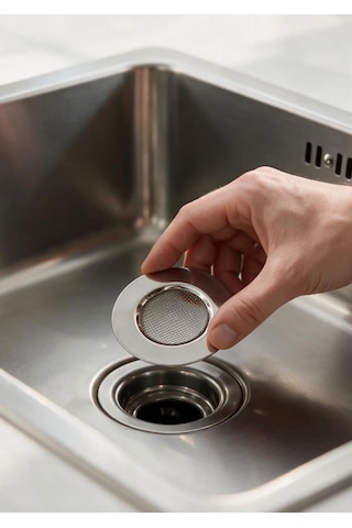 Tüm Lavabolara Uygun Paslanmaz Çelik Lavabo Süzgeci 7,5 Cm Süzgeç