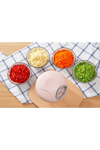 Döndür Sebze Kesici Kıyıcı Dilimleyici Meyve Sarımsak Basın Masif Peynir Kırıcı Pişirme Aksesuarları Mutfak Gadgets Aracı Pembe, 500ml Açık Kahverengi