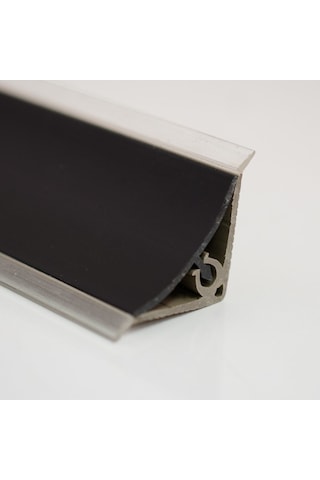 Süpürgelik Pvc Profil Iç Bükey Düz Siyah - 3,66 Metre