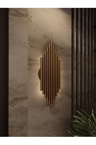 Nox Eskitme Renk Modern Şarjlı Aplik Sarı Işık Yayan Lamba