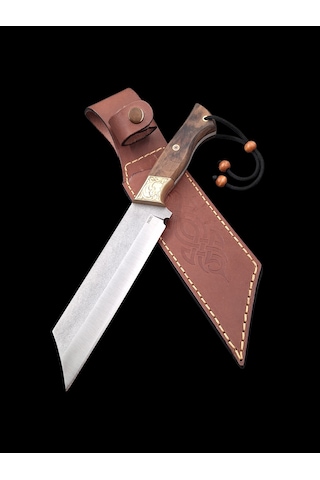Koleksiyonluk N690 Böhler Çelik Tanto Kamp Bıçak Premium Kalite Açık Kahverengi