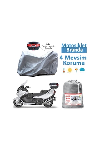Autoen Arka Çanta Uyumlu Su Geçirmez Motosiklet Brandası Miflon