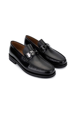 Valentino Valentıno Erkek Hakiki Deri Siyah Loafer Ayakkabı 667 2114 Erk Ayk Y23 Black Siyah