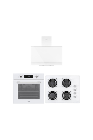 Vestel AF-7841 B - AO-65104 B-DG-T - AD-63330 B Eğik Beyaz Dijital Lezzet Set