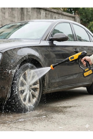 Akülü Basınçlı Araç Yıkama Makinesi 21v Çift Batarya 175 Psı Güç 3.6l/dk Su Akışı A-130 4741