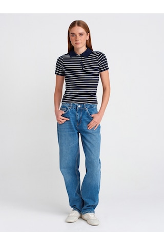 Dilvin 71768 Kendinden Tintli Balon Denim Pantolon Tint