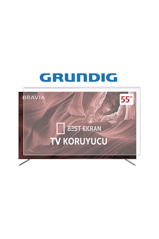 Grundig Uyumlu 55go975a Tv Ekran Koruyucu - 55" İnç 139 Cm 55 Go 975a