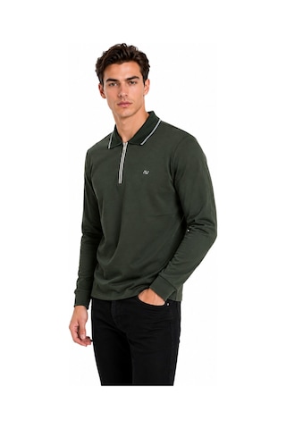 Advante Erkek Mevsimlik Spor Polo Yaka Fermuarlı Sweatshırt Bgl-st05468 Haki