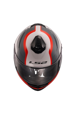 Ls2 Strobe 2 Monza Siyah-beyaz-kırmızı Kask Beyaz-sıyah