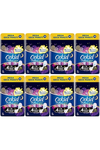 Orkid Platinum Hijyenik Ped Gece Extra 112 Adet Anne Kız Paketi (