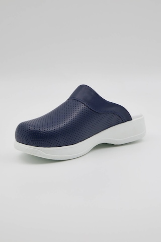 Terz-0053 Quicksteps Professional Kadın Anatomik Ve Comfort Sabo Terlik Lacivert Beyaz Lacivert - Beyaz