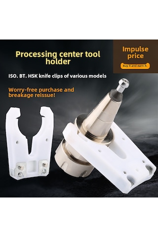 Yuntech01 Iso30/bt30/bt40nbt30 Uyumlu, Otomatik Bıçak Değiştirme Mekanizması Ve Kalp Şekilli Bıçak Kütüphanesiyle Taşkın Makinesi Bıçaklı Kafa Tutucuları Beyaz Iso30, Plastik Kaplama
