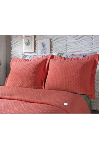 Doqu Home Beste Çift Kişilik Yatak Örtüsü Nar Çiçeği Pembe