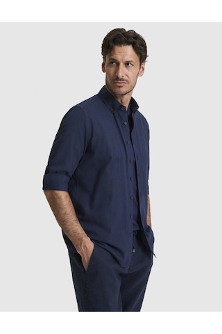 Pierre Cardin Erkek Koyu Lacivert Gömlek Desenli 50325355-vr100