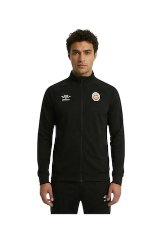 Galatasaray Lisanslı Dik Yaka Fermuarlı Umbro Siyah Sweat Siyah