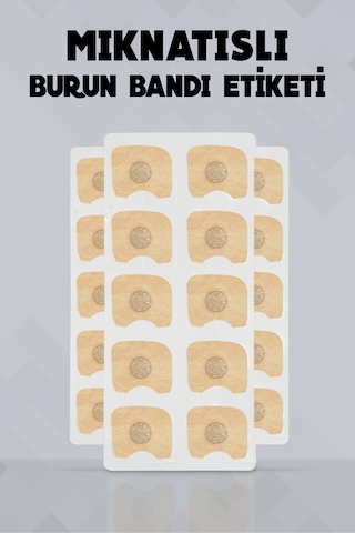 30 Çift 60 Adet Mıknatıslı Burun Bandı Yedek Bant - Refill Pake