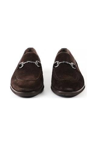 Tuna Hakiki Deri Kahverengi Loafer Erkek Ayakkabı - 0161 Kahverengi