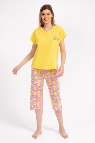 Arnetta Cute Lemon Sarı Kadın Kapri Takım 5274-28892 Sarı