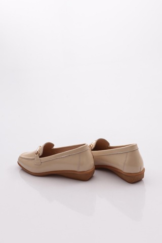 Dgn 3102 Kadin Aksesuarli Loafer Ayakkabi Vizon Rugan