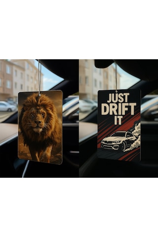 Aslan Ve Just Drift It - İkili Oto Kokusu - Dekoratif Araç Kokusu Ve Aksesuarı