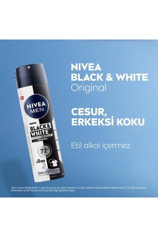 Nivea Invisible Black&Whıte Power Erkek Sprey Deodorant 2 x 150 ML