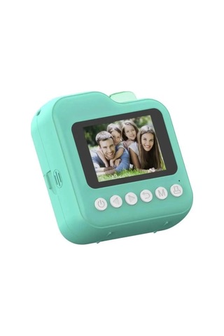 Dijital Video Kayıt Fotoğraf Çocuk Kamerası Anlık Termal Resim Kağıt Baskılı Mavi