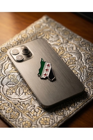 Suriye Haritası İçinde Bayrağı Telefon Sticker 3d Metal Tasarım, Premium Kalite Arka Süs A300128 Diğer