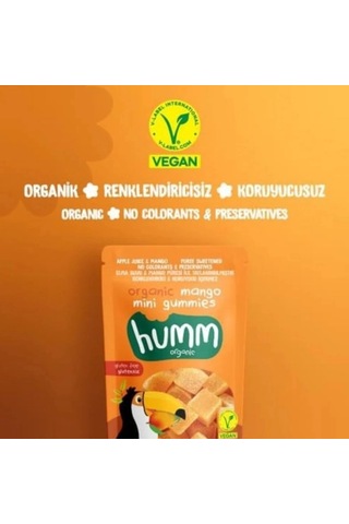 Mey İthalat Humm Organik Glutensiz Vegan Mangolu Mini Küpler 30 Gr