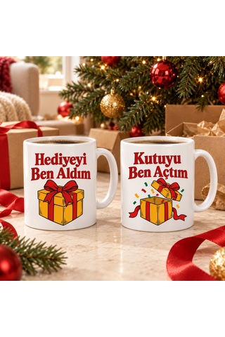 Buradabulabilirsin Hediyeyi Ben Aldım 2'li Porselen Kupa Seti - Model 403 Bbz Çok Renkli