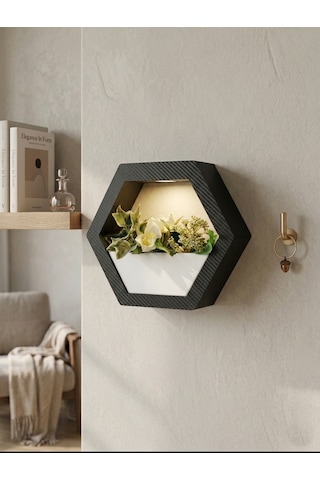 Altıgen Işıklı Duvar Süsü 23,5x21x7
