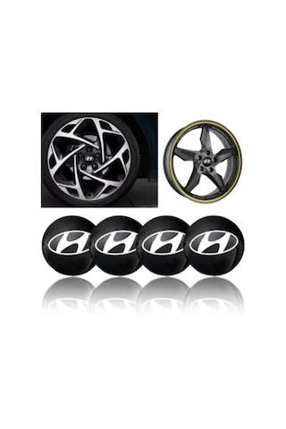 HYUNDAI LOGOLU 56 MM JANT GÖBEK STICKER