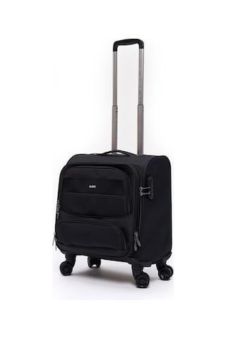 Elatae Macbook Air - Macbook Pro 15.6&16 İnç Uyumlu Laptop Bölmeli Kabin Boy Pilot Valiz Siyah Pltvlz910 Siyah