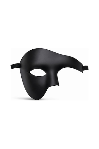 Siyah Yarım Erkek Maske Phantom Parti & Balo Maskesi