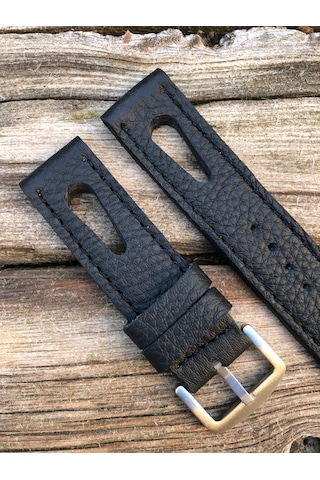 22 Mm Siyah Deri Kordon