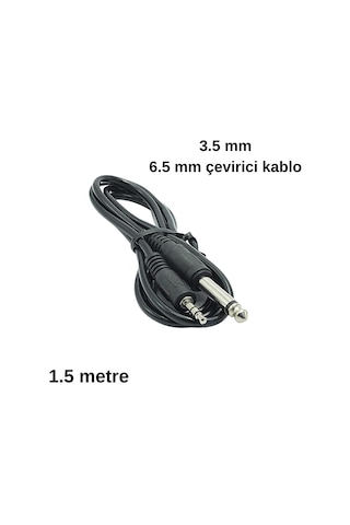 3.5 Mm Stereo 6.5 Mm Mono Çevirici Aux Ses Kablosu