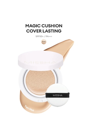 Missha Magic Cushion Cover Lasting Yüksek Kapatıcı Yarı Mat SPF50+ PA+++ Fondöten No.21 15 G
