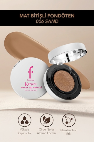 Flormar K-Spirit Cover Up Yüksek Kapatıcı & Uzun Süre Kalıcı Yarı Mat Bitişli Fondöten 005 Beige