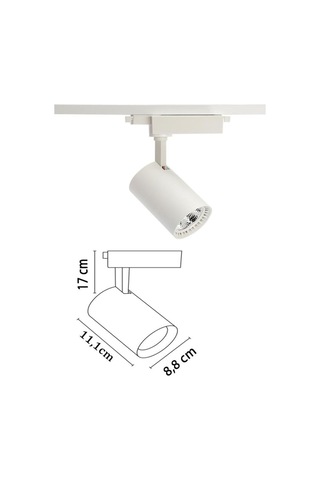 30w Cob Led Ray Spot Sarı Işık 3000k Beyaz Kasa 3 Adet Çok Renkli