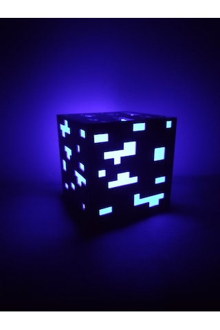 Minecraft Dekoratif Gece Lambası Siyah - Beyaz