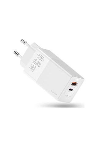 Kuulaa 65W Gan Hızlı Şarj Aletı Qc-Pd 3.0 Hızlı Apple Uyumlu MacBook Pro Şarj