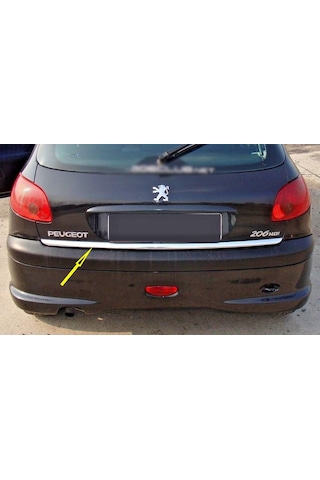Peugeot 206 Hb Krom Bagaj Alt Çıtası 2005 Üzeri Çelik Turk