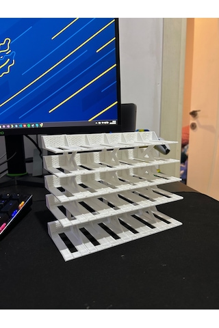 Hot Wheels Uyumlu 30 Araçlık Stand 1/64 Beyaz