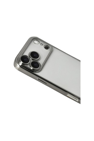 Newface - 603 - Apple iPhone Uyumlu 17 Pro Max Razer Lensli Silikon - - Csmo-tex - Titan Gri