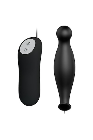 Hızlı Express Pretty Love 12 Titreşimli Kumandalı Anal Vibratör Zenci Anal Plug Stimülatör