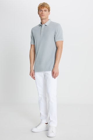 AC&Co / Altınyıldız Classics Erkek Grı %100 Pamuk Slim Fit Dar Kesim Polo Yaka Tişört Gri
